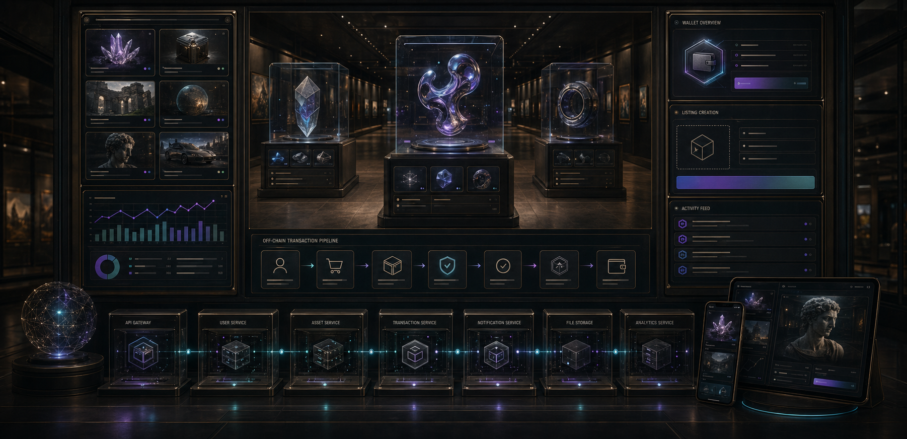 Web3 Marketplace with 3D Discovery project visual