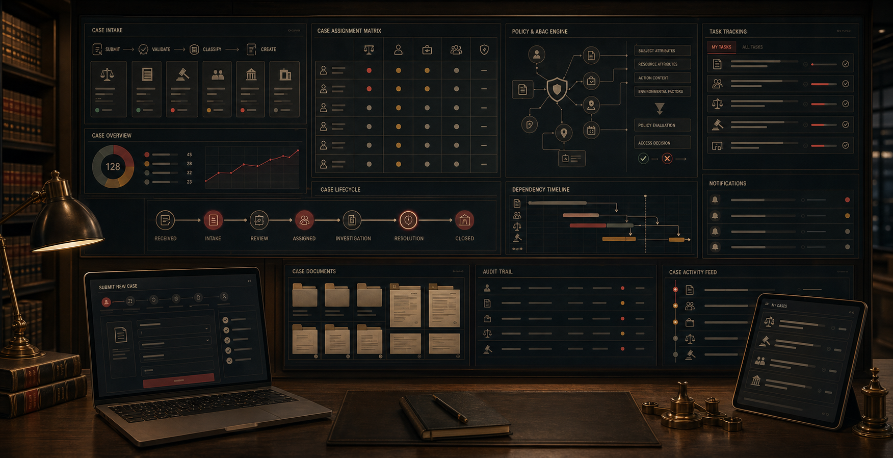 Legal Case Submission & Assignment System project visual